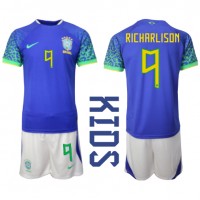 Brazília Richarlison #9 Vonkajší Detský futbalový dres MS 2022 Krátky Rukáv (+ trenírky)